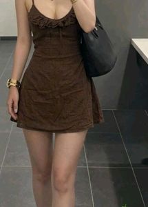 Brown Sugar Ruffle Dress🫖