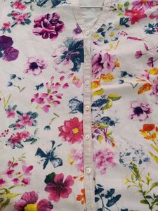 High Low Floral Kurta