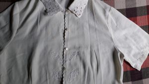 Cream Half Sleeve Shirt