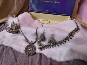 Oxidized Silver Jewelry Set