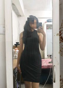 Tokyo talkies Ribbed Mock Neck Dress