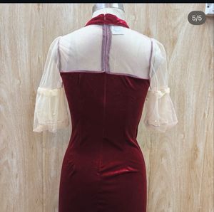 Elegant Velvet Evening Gown