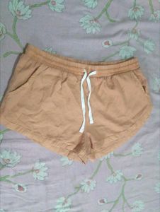 Peach Drawstring Shorts