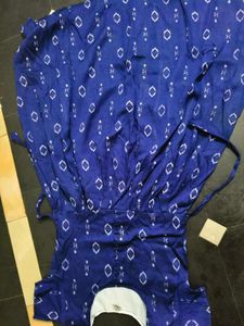 Blue & White Print Dress