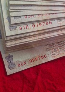 10 rs rare set 001786 to 099786 total 99 pcs