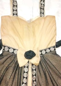 Elegant Black &amp; Beige Gown