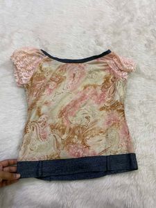 Floral Lace Sleeve Top
