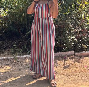 Striped Wide-Leg Jumpsuit