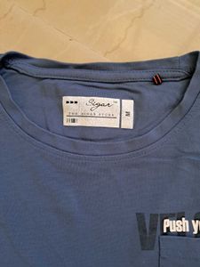 Men's Blue Strechable Tshirt