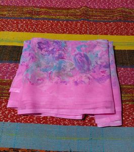 Vibrant Floral Pink Saree