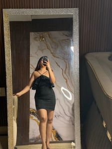 Chic Black Ruffle Mini Dress