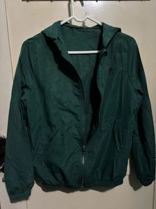 SHEIN Dino Adventure Green Hooded Jacket