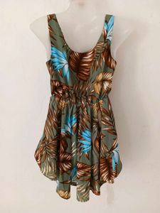 Tropical Print Mini Dress