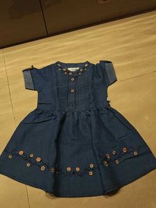 denim dress for 2 to 3 years baby