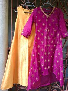 Branded Yellow Kurta With Purple Outer 💜💛💜