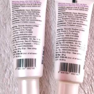 Recode Sunscreen Gel SPF 50++ (20g x 2)