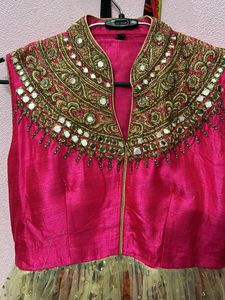Elegant Floral Anarkali Dress