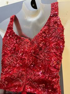 DIWALI SALE🚨Stunning Red Sequin hEmbellished Lehe