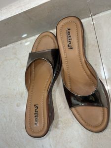 Stylish Metallic Silver Sandals