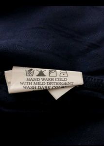 Navy Blue Tie-Neck Top