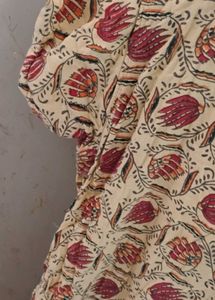 Elegant Floral Print Gown with side attache