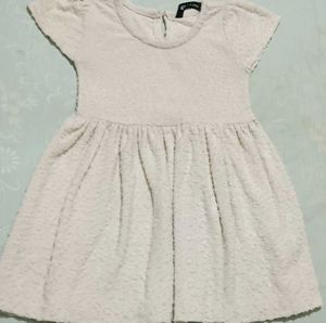 Cream Textured Dress