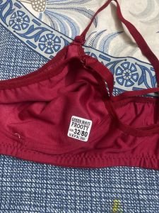 Maroon Full Coverage Bra