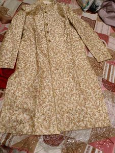 Men's Cream Embroidered Sherwani