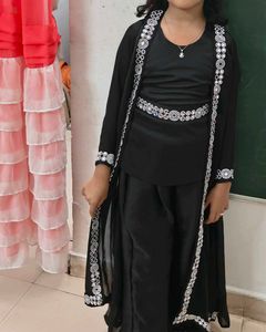 3 Piece Set 8 Years Girl Shrug Palazzo Top