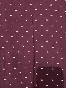 Maroon Polka Dot 3/4 Sleeve Top