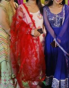 Pink Chikankari Kurta with dupatta and plazo