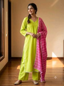 Vibrant Kurta Set with Dupatta