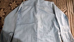Men's Light Wash Denim Shirt
