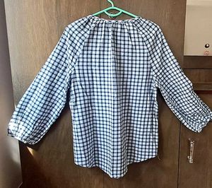 Checkered Long Sleeve Top