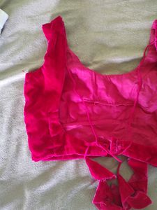Hot Pink Cut sleeves Boutique Blouse