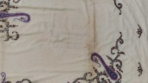Used Cotton Double Bedsheet With Embroidery
