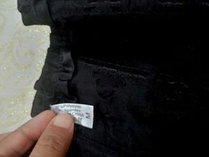 Black Brocade Corset with Ruffles