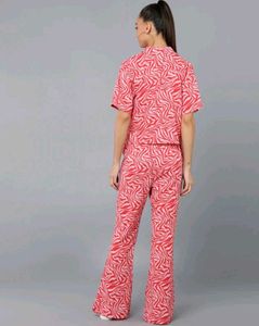 Red Zebra Print Co-ord Set