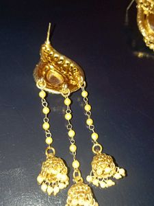 Elegant Gold-tone Jhumka Earrings