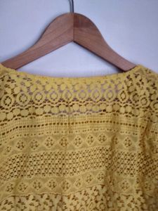 Beautiful Yellow Lace Top with Tube Tee