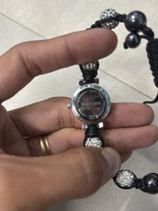 Women's Watch with Crystal &amp; Bead Bracelet