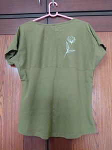 Olive Green Workout T-Shirt