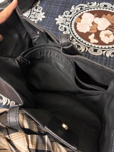 Chic Black Faux Leather Tote Bag