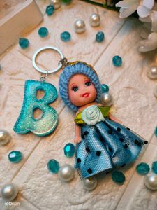 Sparkling Doll Charm Keychain