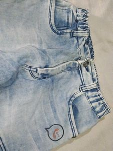 Kids Light Wash Cargo Jeans