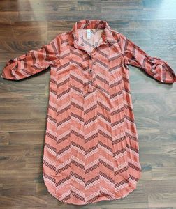 Chevron Print Shirt Dress from Kazo.