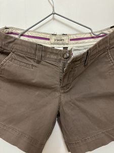 Brown Cotton Shorts
