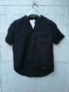 Korean Pinterest Chic Black FORMAL Top