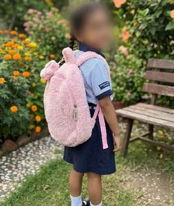 Cute Pink Teddy Backpack for Kids