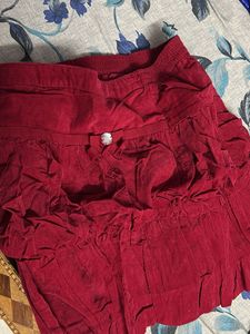 Red Ruffled Skirt